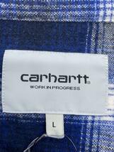 Carhartt◆halleck shirt/長袖シャツ/L/ウール/NVY/チェック/WIP/ネルシャツ//_画像3