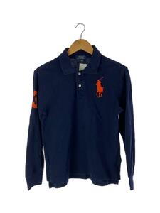 POLO RALPH LAUREN◆ポロシャツ/L/コットン/NVY/無地