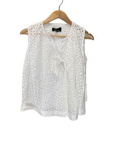 tricot COMME des GARCONS◆ノースリーブブラウス/S/コットン/WHT/TT-B004