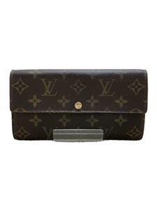 LOUIS VUITTON◆1)ポルト・フォイユ・サラ_モノグラム・キャンバス_BRW/PVC/BRW/総柄/レディース