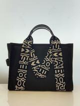 MARC JACOBS◆トートバッグ/キャンバス/BLK/総柄/2P3HTT007H02 005_画像3