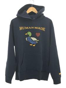 HUMAN MADE◆DUCK LOGO HOODIE/フーディー/パーカー/L/コットン/NVY/HM23CS013//