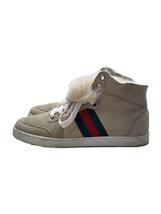 GUCCI◆スレアリ/箱有/ハイカットスニーカー/ベージュ/スウェード/グッチ//_画像1