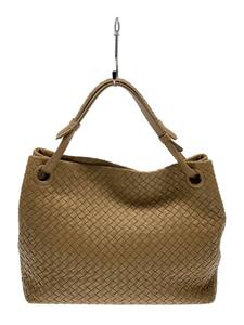 BOTTEGA VENETA◆メッシュレザー/イントレチャート/トートバッグ/レザー/ベージュ/ボッテガヴェネタ//