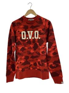 A BATHING APE◆×OCTOBERS VERY OWN/スウェット/L/コットン/レッド/カモフラ/001AWG231907//