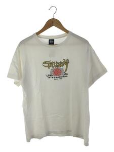 STUSSY◆90s/MADE IN USA/紺タグ/Tシャツ/L/コットン/WHT//