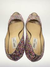 JIMMY CHOO◆パンプス/37.5/マルチカラー/113CROWN/GlitterPumps/オープントゥ//_画像3