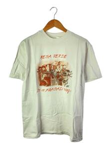 Hanes◆90s/アートT/USA/MESA VERDE/Tシャツ/L/コットン/WHT//