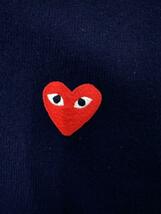 PLAY COMME des GARCONS◆カーディガン(厚手)/L/ウール/NVY/AZ-N007//_画像7