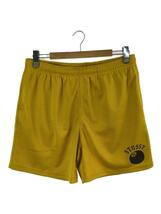 STUSSY◆ショートパンツ/M/ポリエステル/イエロー/無地/8-BALL MESH SHORT//_画像1