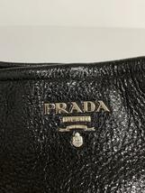 PRADA◆Chain Shopping Tote/トートバッグ/レザー/BLK/無地_画像5