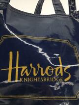 Harrods◆ハンドバッグ/PVC/ネイビー/無地//_画像5