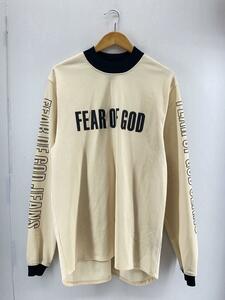 FEAR OF GOD◆5th/mesh motorcross jersey/長袖Tシャツ/XS/ポリエステル/クリーム