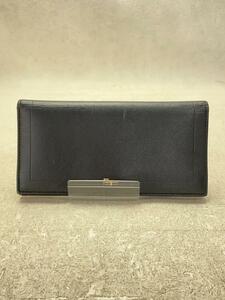 Salvatore Ferragamo◆長財布/レザー/BLK/メンズ/IR-22A760