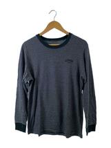 Supreme◆16FW/Micro Stripe L/S Tee/M/コットン/ブラック/ボーダー_画像1