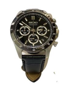 SEIKO◆クォーツ腕時計/アナログ/BLK/8T63-00D0