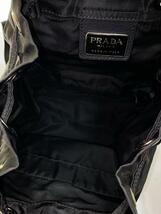 PRADA◆ミニリュック/ナイロン/BLK/無地/使用感有_画像6