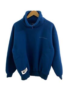 DESCENDANT◆BURY ZIP FLEECE/フリースジャケット/1/ポリエステル/BLU/無地