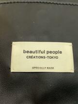 beautiful people◆巾着ショルダーバッグ/フェイクレザー/BLK/無地/1355611989_画像5