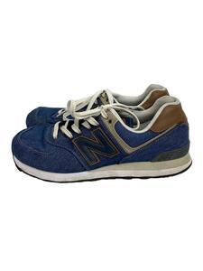 NEW BALANCE◆ML574/ネイビー/27.5cm/NVY/デニム地/ML574AM2