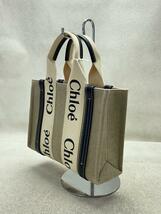 Chloe◆WOODY SMALL TOTE BAG/キャンバス/BEG/chc22as397i2691j_画像2