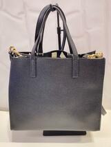 MARC JACOBS◆THE GRIND MINI TOTE BAG/2WAY/レザー/BLK/無地/M0015685_画像3