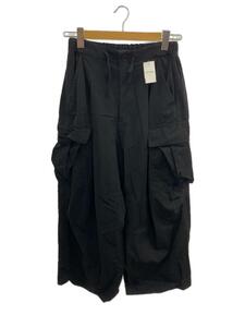 PAS DE CALAIS◆ワイドパンツ/34/コットン/BLK/NS-2203