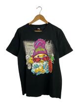 STUSSY◆×POUND/Tシャツ/L/コットン/BLK_画像1