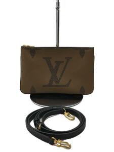 LOUIS VUITTON◆ポシェット・ドゥーブルジップ_モノグラム_BRW/PVC/BRW