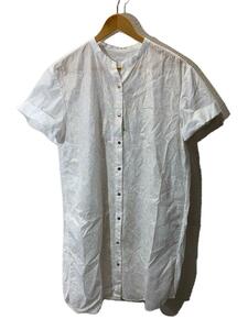 ARTISAN◆箔更紗プリントロングシャツ/シャツワンピース/9/コットン/WHT/総柄/08-07HC02//