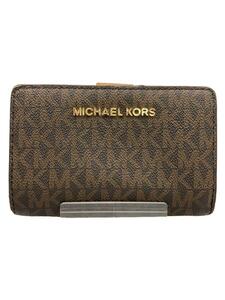 MICHAEL KORS◆2つ折り財布/レザー/BRW/総柄/レディース/35F8GTVF2B