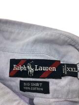 POLO RALPH LAUREN◆bdシャツ/オックスフォード/BIG SHIRT長袖シャツ/XXL/コットン/BLU/無地//_画像3