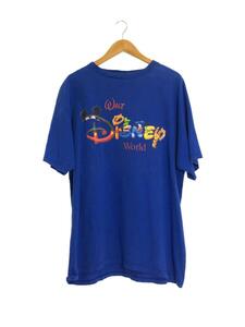 Disney◆90s/キャラクターロゴ半袖Tシャツ/-/-/BLU/プリント/ヴィンテージ/vintage//