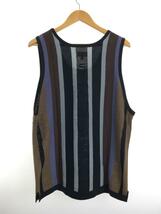 Supreme◆23ss/knit stripe tank top/タンクトップ/M/コットン/ブラック/ストライプ//_画像2