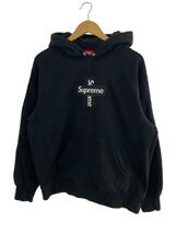 Supreme◆Cross Box Logo Hooded Sweatshirt/パーカー/M/コットン/BLK_画像1