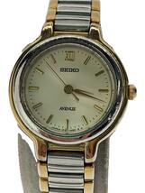 SEIKO◆AVENUE/ゴールドコンビ/クォーツ腕時計/アナログ/ステンレス/シルバー/1F21-0H50_画像1