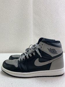 NIKE◆AIR JORDAN 1 RETRO HIGH OG/エアジョーダン1レトロハイ/ブラック/26cm/BLK/レサ//