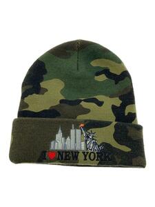 Supreme◆17AW/I LOVE NY Patch Beanie/FREE/アクリル/GRN/カモフラ/メンズ