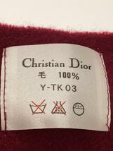 Christian Dior◆マフラー/ウール/RED/レディース_画像3