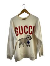 GUCCI◆19SSピッグロゴ/スパンコール/スウェット/L/コットン/クリーム/469250 xjar8_画像1