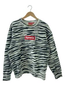 Supreme◆22AW/Box Logo Crewneck Zebra/M/コットン/ホワイト/アニマル