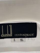 dunhill◆長袖シャツ/-/コットン/WHT/イニシャル入り_画像3