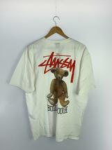 STUSSY◆BUILT TOUGH TEE/Tシャツ/XL/コットン/WHT_画像2