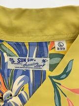 SUN SURF◆アロハシャツ/L/レーヨン/YLW/総柄/SS30101_画像3