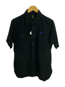 Needles◆S/S Work Shirt-Poly Cloth/S/ポリエステル/BLK/IN136