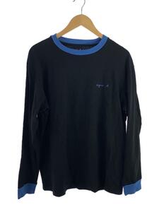 agnes b. homme◆ロゴリンガーL/S Tシャツ/長袖Tシャツ/3/コットン/BLK/ECA4S179