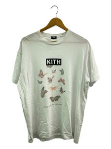 KITH◆Tシャツ/M/コットン/WHT/プリント/蝶