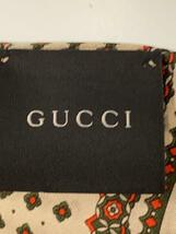 GUCCI◆スカーフ/シルク/GRY/総柄/メンズ_画像2