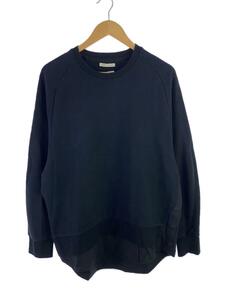 UNITED ARROWS◆フェイクレイヤードスウェットクルーネック/スウェット/S/コットン/BLK/無地/1112-299-2456