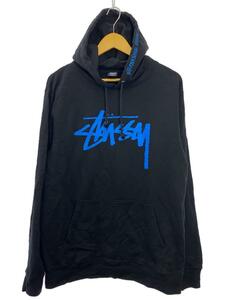 STUSSY◆00s/パーカー/XL/コットン/BLK